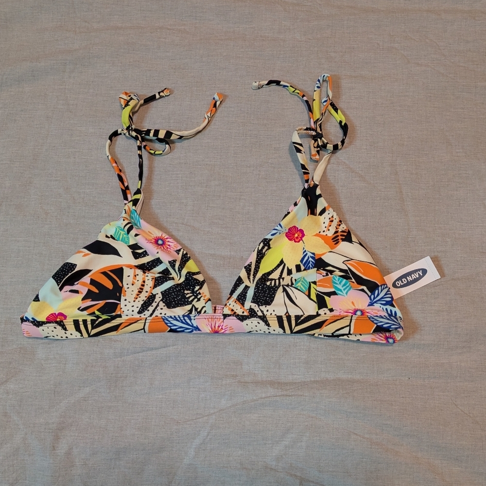 Old Navy Multicolor Patterned Bikini Top Size XL